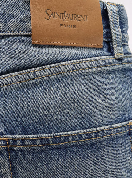 Saint Laurent Ankle Midi Blue Denim Jeans