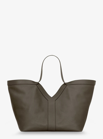 Saint Laurent Tote Y Hammered Leather Shoulder Bag Uni Light Musk