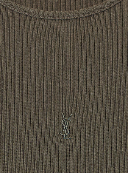 Saint Laurent Ribbed Cotton Top