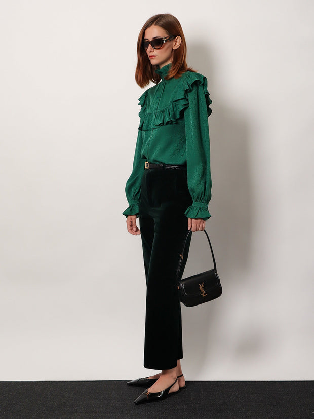 Saint Laurent Solferino Mini Leather Shoulder Bag Uni Nero