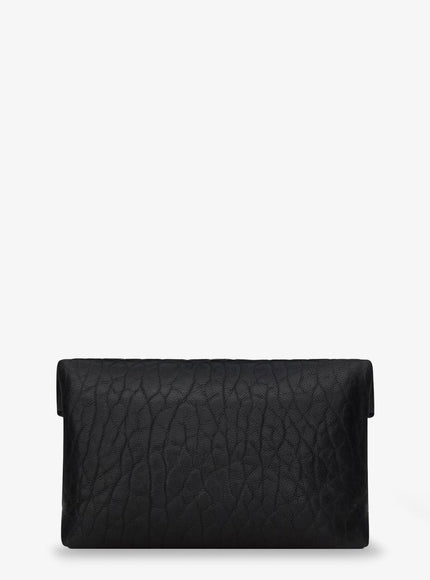 Saint Laurent Leather Envelope Card Holder With Metal Cassandre Logo