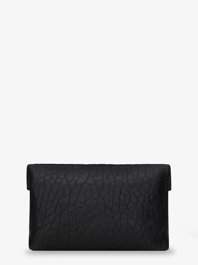 Saint Laurent Leather Envelope Card Holder With Metal Cassandre Logo