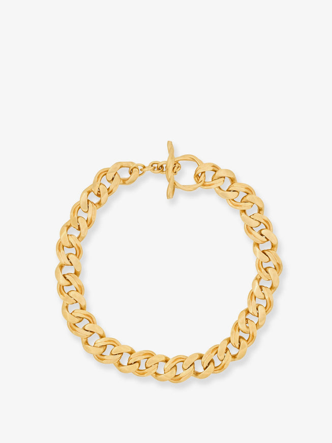 Saint Laurent Metal Choker Necklace S Or Laiton