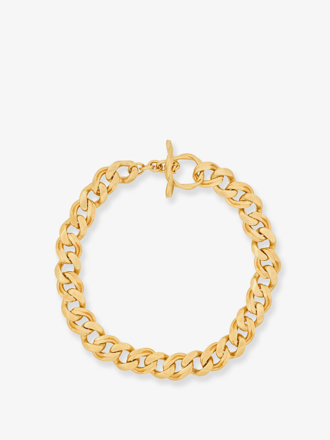 Saint Laurent Metal Choker Necklace S Or Laiton