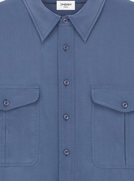 Saint Laurent Certified Viscose And Silk Shirt