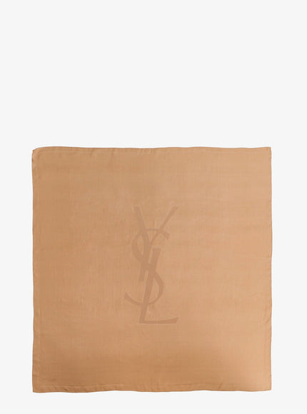 Saint Laurent Cassandre Silk Scarf Uni Camel