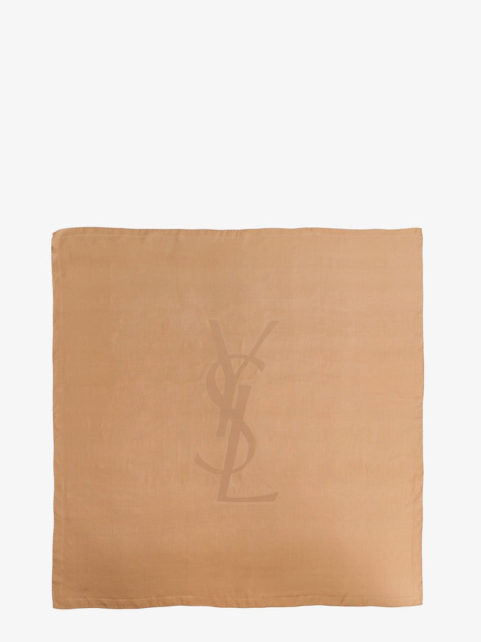 Saint Laurent Cassandre Silk Scarf Uni Camel