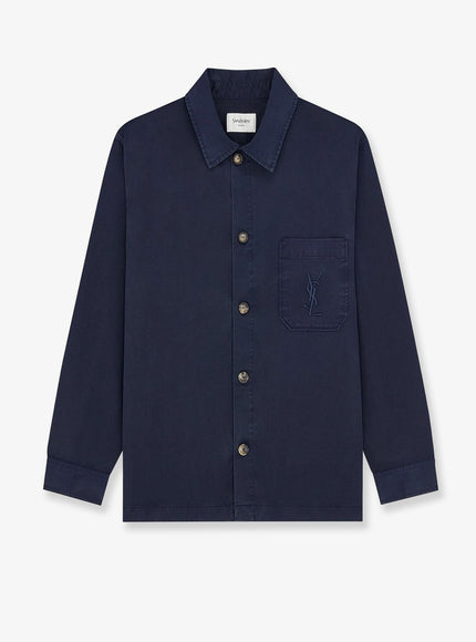 Saint Laurent Cassandre Certified Cotton Overshirt French Navy
