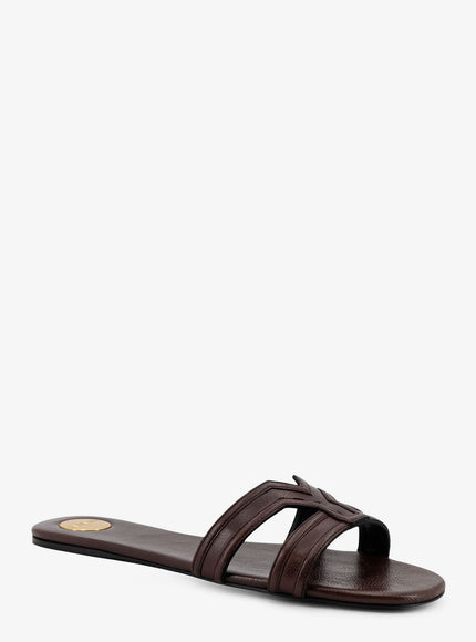 Saint Laurent Mabrouka Leather Sandals
