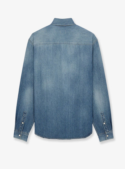 Saint Laurent Cassandre Horizon Blue Denim Shirt