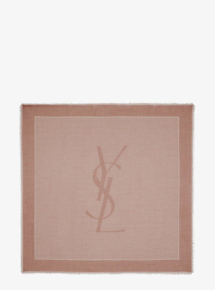 Saint Laurent Cassandre Cashmere And Silk Foulard Uni Sienna