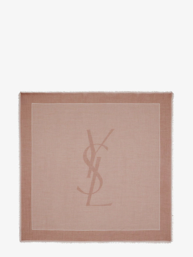 Saint Laurent Cassandre Cashmere And Silk Foulard Uni Sienna