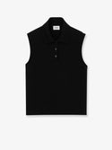 Saint Laurent Cassandre Cotton Polo Shirt Noir