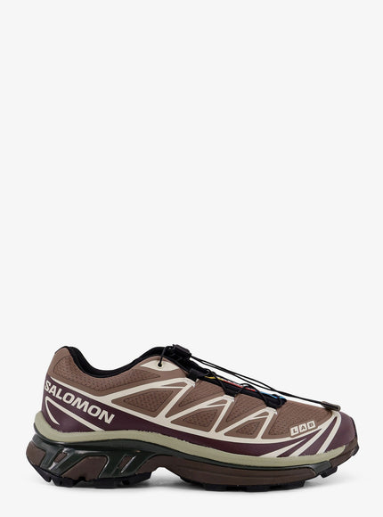 Salomon Xt-6 Mesh Sneakers With Contrasting Profiles Walnut