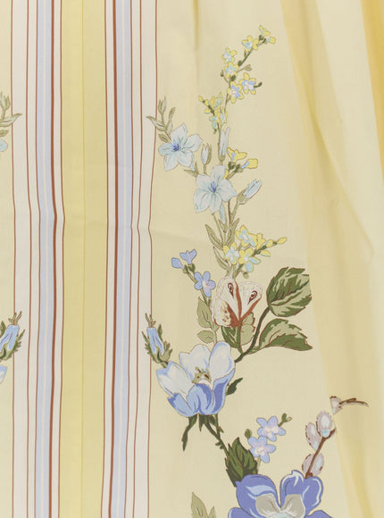 Self Portrait Long Cotton Dress With Floral Print