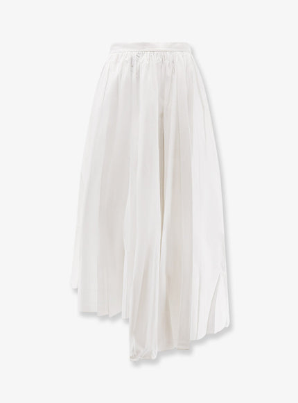 Self Portrait Asymmetrical Cotton Skirt White
