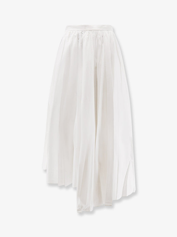 Self Portrait Asymmetrical Cotton Skirt White