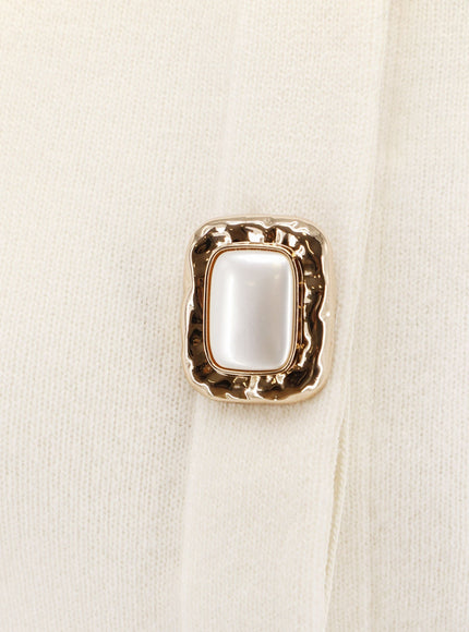 Self Portrait Cropped Wool Cardigan