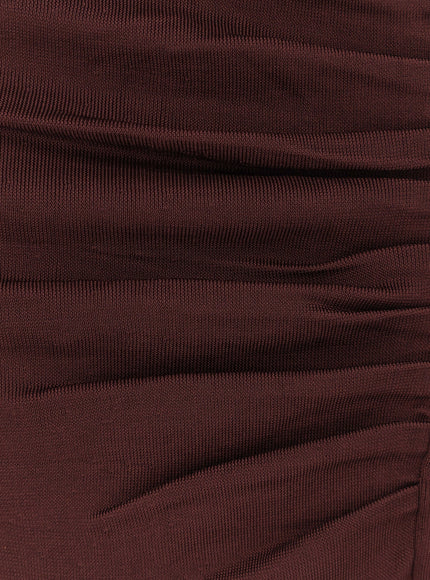 Self Portrait Draped Knitted Long Dress