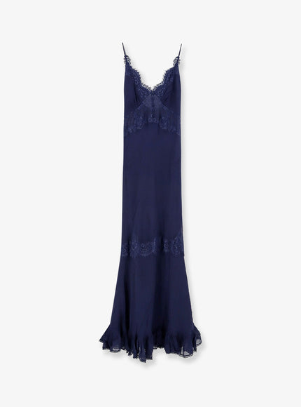 Self Portrait Georgette Maxi Dress Navy