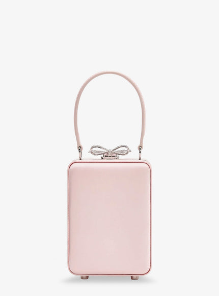 Self Portrait Satin Clutch Bag in Pink