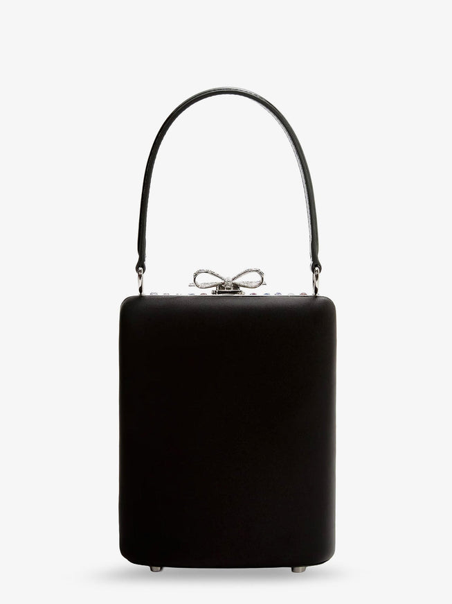 Self Portrait Leather Crossbody Bag With All-Over Crystals