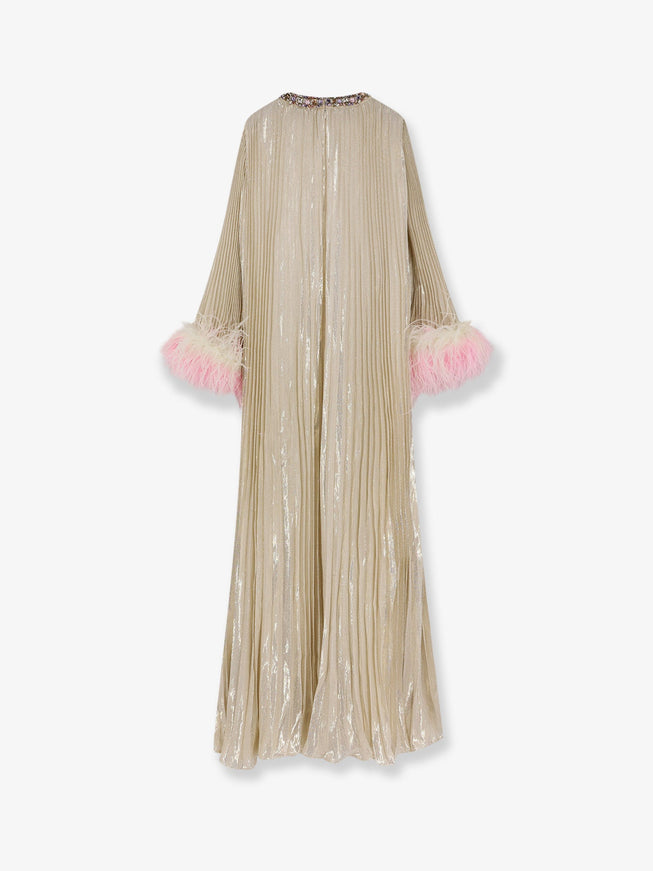 Self Portrait Silk And Metallic Fibre Long Dress