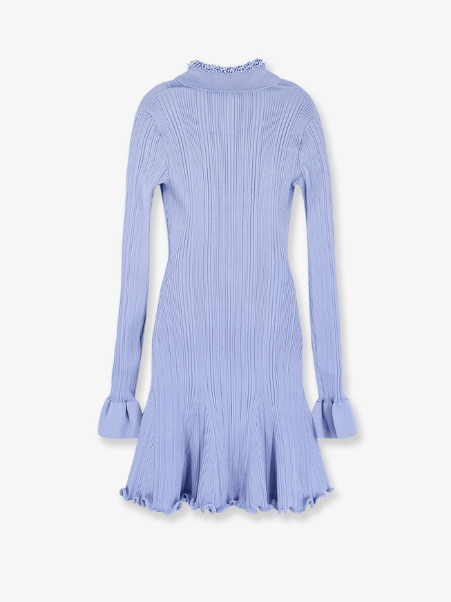 Self Portrait Ribbed Knitted Mini Dress