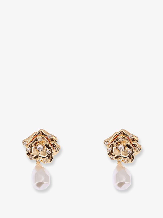Self Portrait Gold Brass Earrings Uni Gold