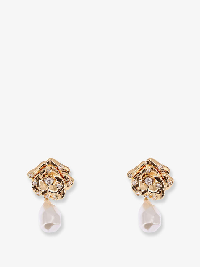 Self Portrait Gold Brass Earrings Uni Gold