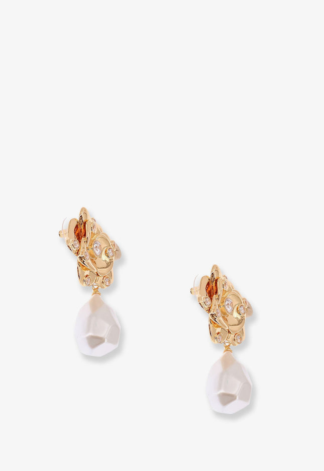 Self Portrait Gold Brass Earrings