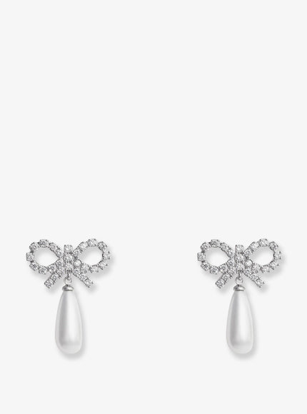 Self Portrait Silver Brass Earrings Uni Pearl