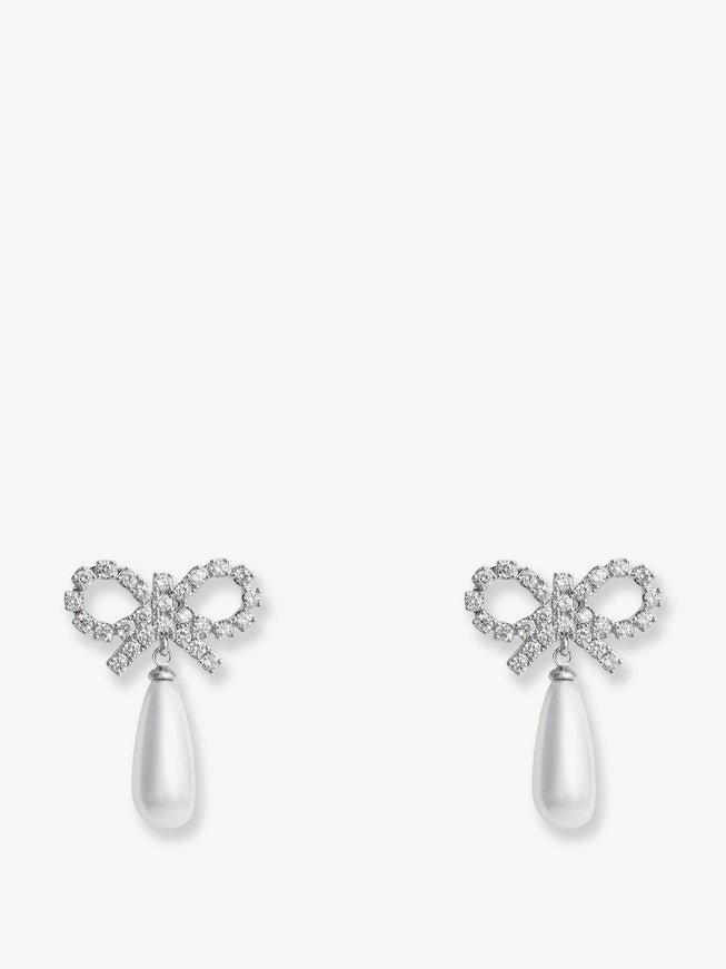 Self Portrait Silver Brass Earrings Uni Pearl