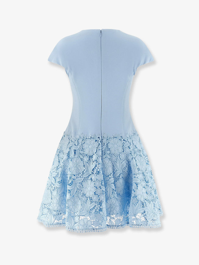 Self Portrait Crepe Lace Mini Dress