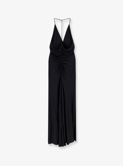 Self Portrait Gathered Jersey Long Dress