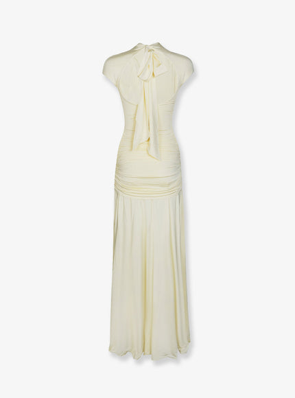 Self Portrait Draped Jersey Long Dress