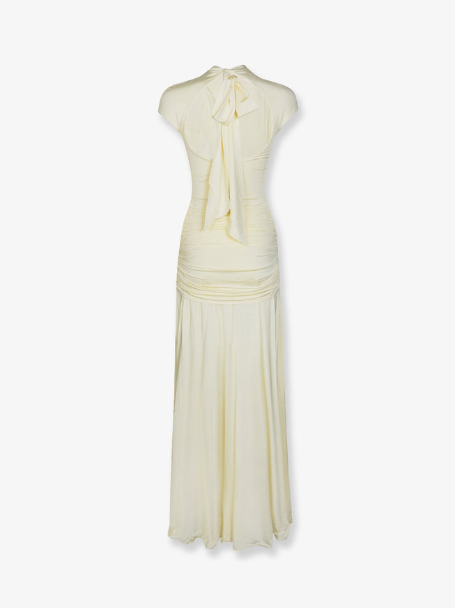 Self Portrait Draped Jersey Long Dress