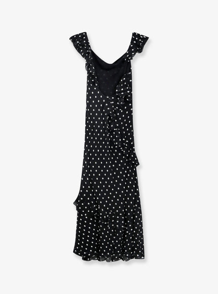 Self Portrait Polka-Dots Viscose Dress