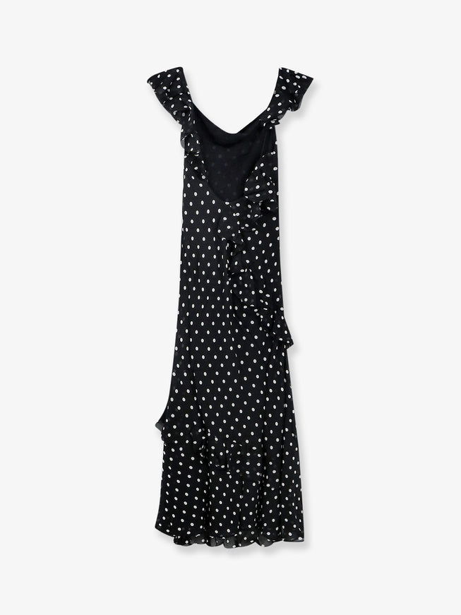 Self Portrait Polka-Dots Viscose Dress