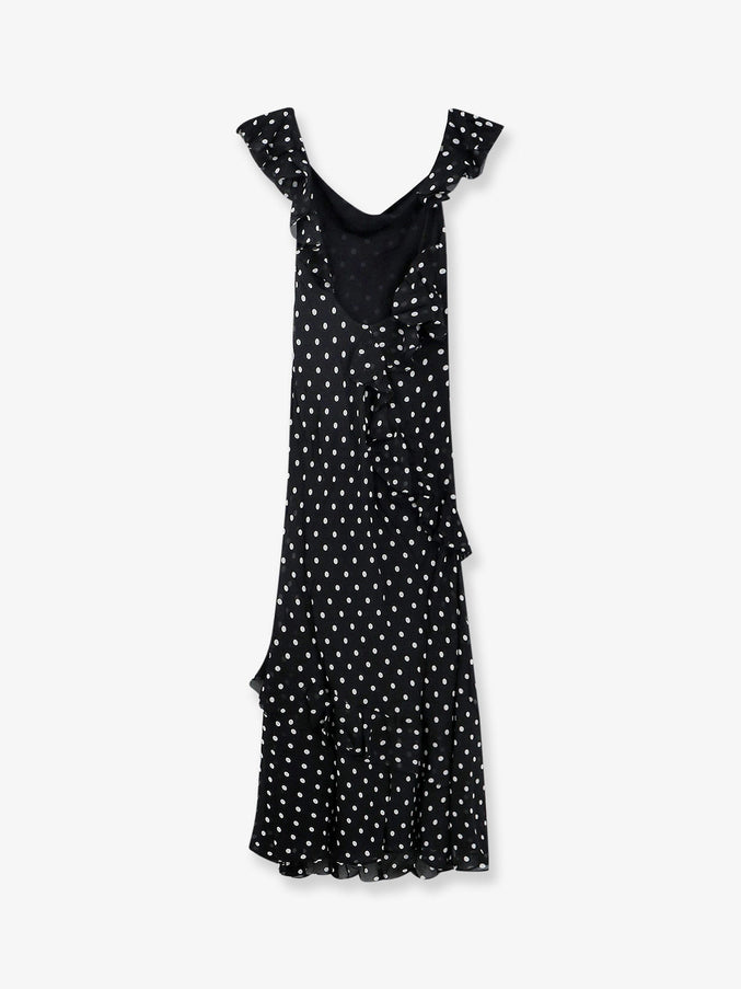 Self Portrait Polka-Dots Viscose Dress