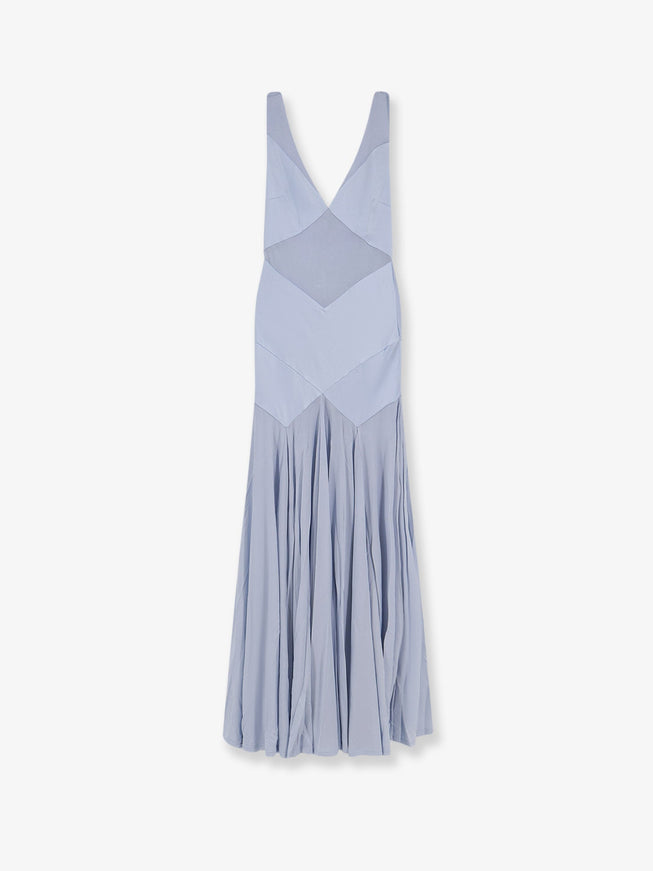 Self Portrait Jersey Maxi Dress Blue