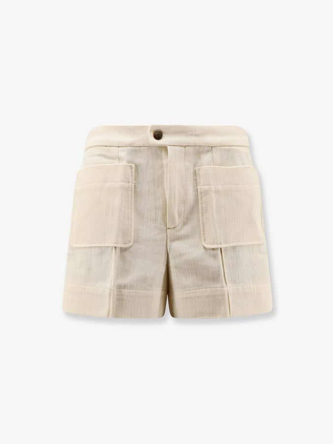 Soeur Hover Cotton Shorts Creme