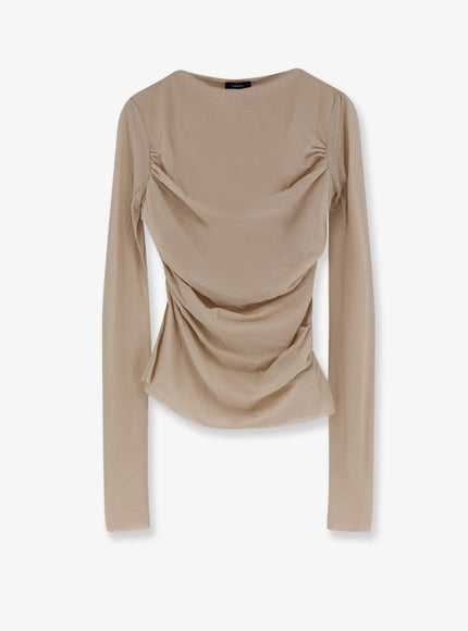 Soeur Gaia Extra-Fine Cotton Crêpe Top Mastic