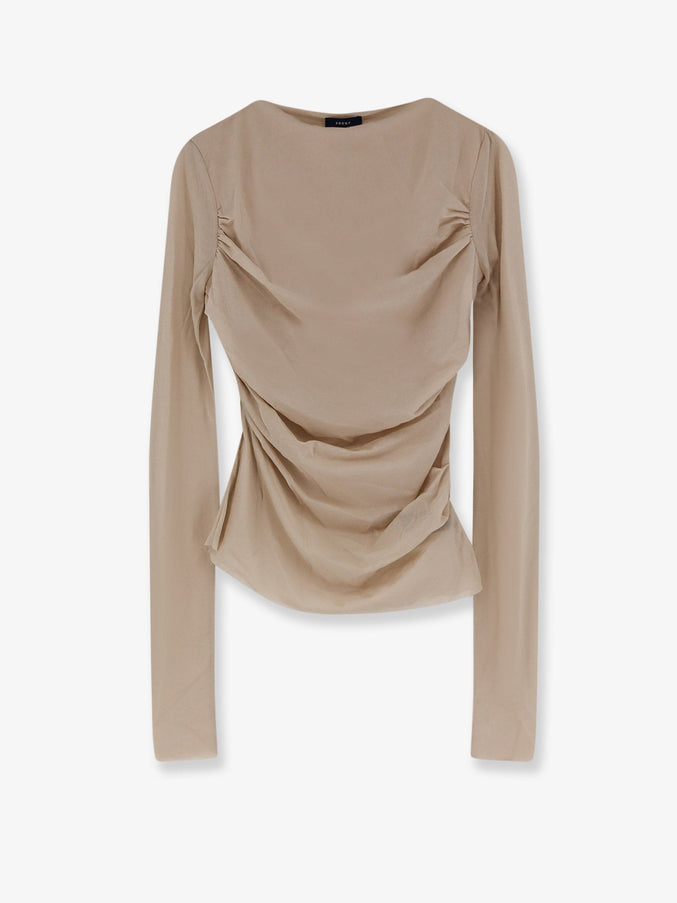 Soeur Gaia Extra-Fine Cotton Crêpe Top Mastic