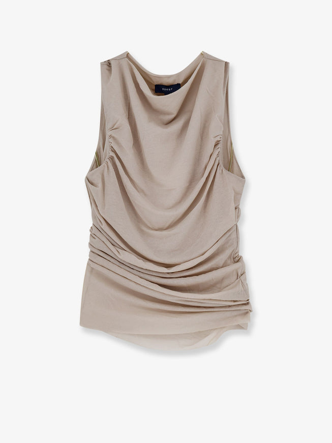 Soeur Irina Extra-Fine Cotton Crêpe Top Mastic