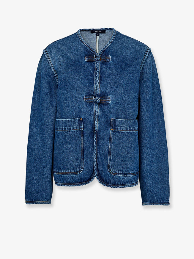 Soeur Agatha Recycled Cotton Jacket Bleu