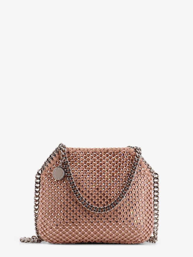 Stella Mccartney Falabella Mini Mesh And Crystal Crossbody Bag Uni Light Peach