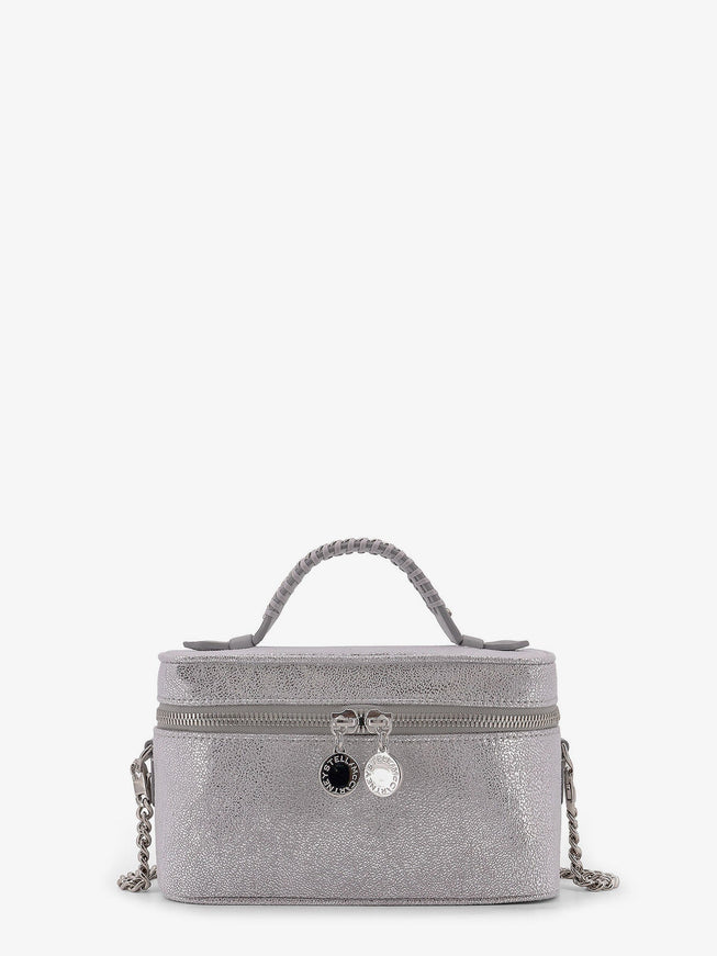 Stella Mccartney Vanity Laminated Shaggy Deer Fabric Crossbody Bag Uni Silver