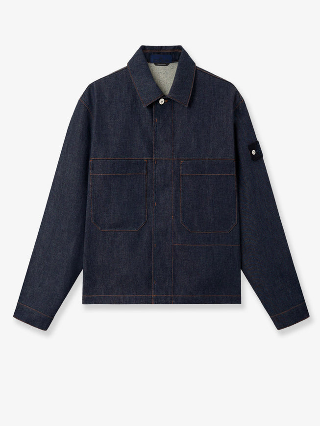 Stone Island Denim Research Indigo Denim Ultra-Bleached Jacket Bluerinse