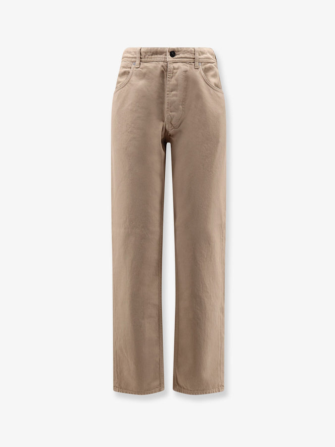 Stone Island Denim Research Denim Trousers With Logo Patch On The Back Desert